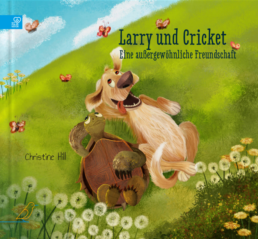 Kinderbuch Larry und Cricket Vorderseite Hund und Schildkröte