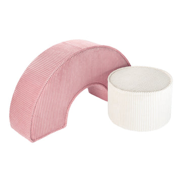 Sitzpouf Schaumhocker Spielset breitcord rosa