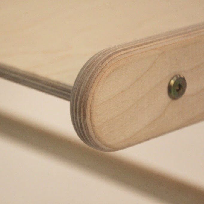 Holz unbehandelt Tisch Einsatz Schraube Detail